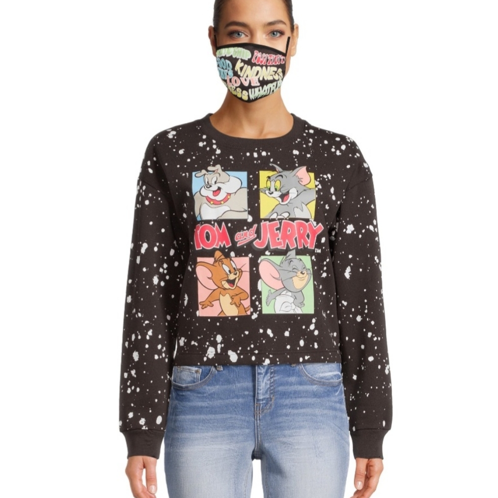 TOM and JERRY Juniors' Sweatshirt and Mask